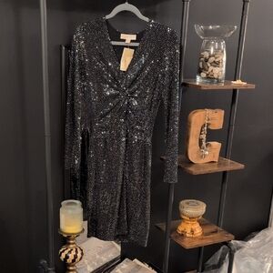 Michael Kors Black Sequin Dress